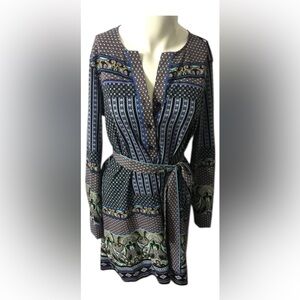 NWT HAlle Bob 100% silk dress tie waist size M